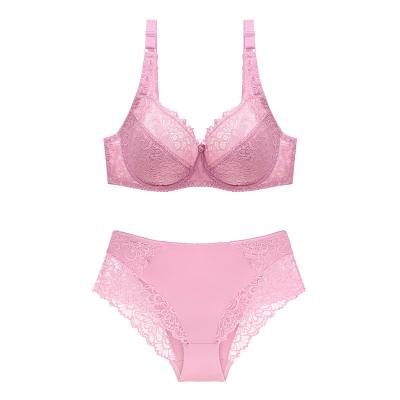 China QUICK DRY Big Women Lift Up Bra 38/40/42/44 Size Bra Plus Size Bra And Panties Set For Big Breast Chubby Women for sale