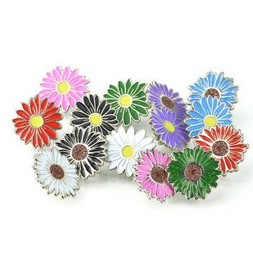 China Europe 14 Years Manufactures Custom Collar Badge Colorfull Metal Enamel Soft Lapel Pin Flower Brooch Pins for sale