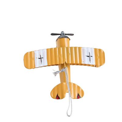 China Retro Europe Airplane Model Ornaments Creative Car Office Interior Decoration Tin Airplane Ornaments Metal Crafts for sale