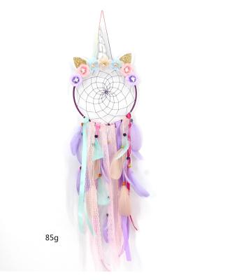 China DREAM UNICORN HANDMADE FEATHER HOME DECOR PENDANT DREAM CATCHER WALL for sale