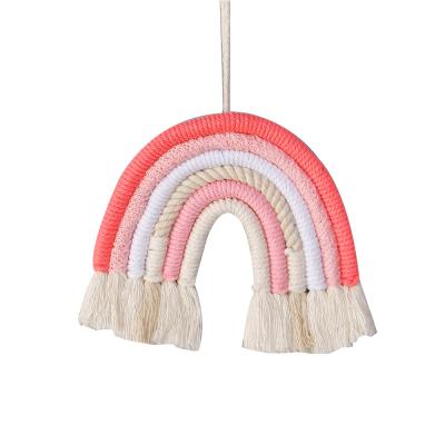 China Tassel Woven Rainbow Room Pendant Minimalist Rainbow Kids Room Pendant Decoration for sale