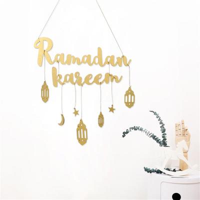 China Ramadan traditional kareem letter hangings living room background wall star moon auspicious decoration for sale