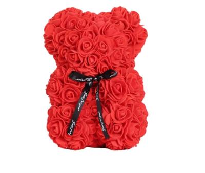 China Plastic VALENTINE'S DAY BIRTHDAY GIFT PRESERVED PE SOAP ARTIFICIAL FLOWERS 25CM BEAR DOLL IMMORTAL GIFT for sale