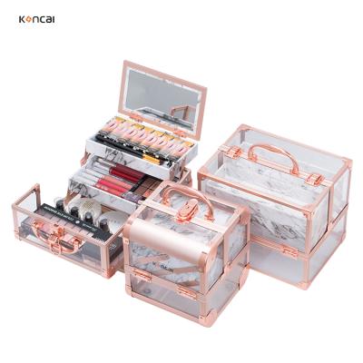 China Fashion Koncai Hot Selling Acrylic Multifunctional Cosmetic Case Makeup Case for sale