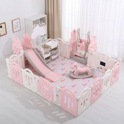 China Anti-UV playpen plastic kids foldable baby crib bed  baby game trend foldable playpen 14 panel activity center big size foblable fence for sale