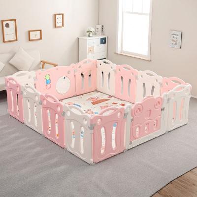 China Sturdy Safe Activity Field Colorful Modern Folding Color Playpen Baby Safety Fence Kid for sale