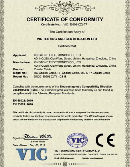 CE Cetificate - HANGZHOU ZION COMMUNICATION CO., LTD