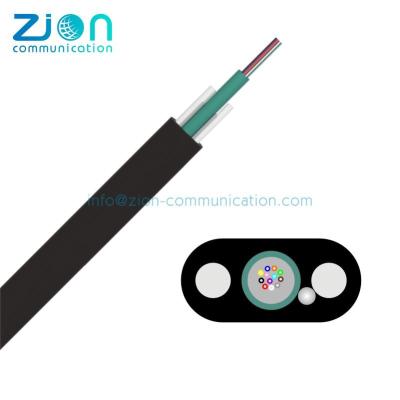 China FTTH GYFXBY 1 2 4 6 8 Cores Indoor Outdoor Fiber Optic Cable With FRP Non Metallic for sale