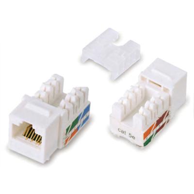 China UTP CAT6 Network Module RJ45 90 Degree Keystone Jack PC ABS Cover for sale