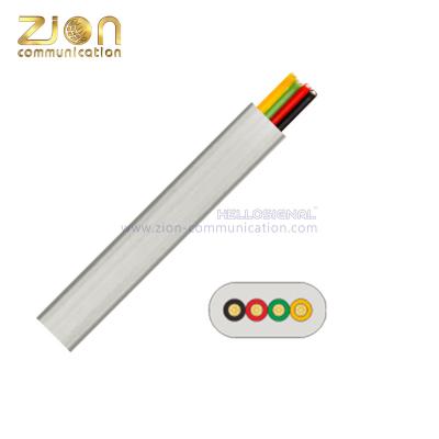 China 4 Way Flat Telephone Cable Indoor 4 Core White Unshielded Flat Hdpe Telephone Cable for sale