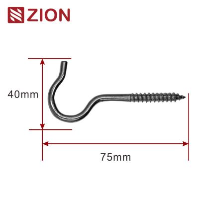 China ZCHK-04 FTTH Screw-in Hook Eye Bolt | Ceiling Hook Screw Hanger with Open Hook Design for sale