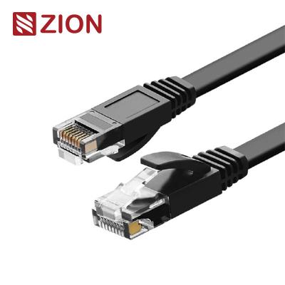 China Zion Communication FLAT CAT6 UTP RJ45 Patch Cord Lan Cable Plug Connector for Mac, Computer, PC, Router, Modem for sale