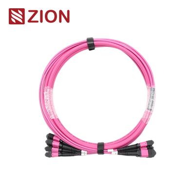 China （4*12）48F MTP OM4 Fiber Optic Trunk Cable for sale