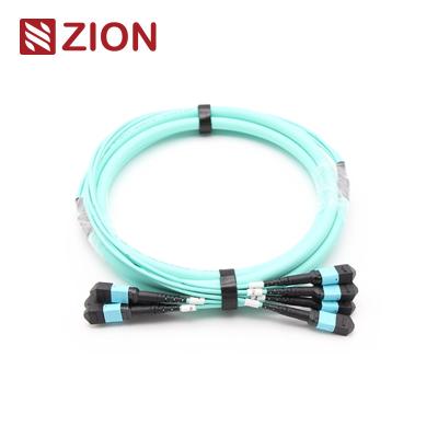 China 48F(4x12) MTP OM3 Fiber Optic Turnk Cable for sale