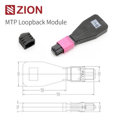 China 12 Fibers MTP OM4 Fiber Optic Loopback Module /Cable for sale