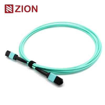 China 12 Fibers MTP Female To MTP Female OM3 3.0mm LSZH MTP Patch Cord Custom Meters for sale