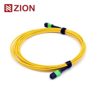 China 12 Fibers MPO Female To MPO Female Singlemode 3.0mm LSZH MPO Patch Cord for sale