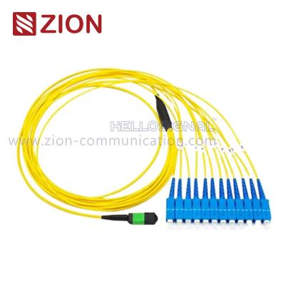 China G652D Fiber Unit LSZH Jacket  MPO Patch Cord MPO To ST SC LC for sale