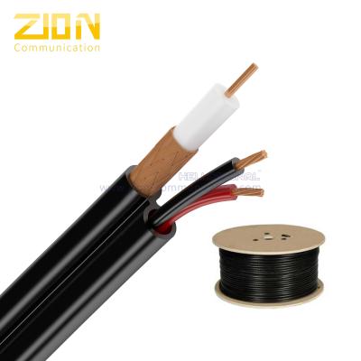 China Revestimento de PVC Coaxial de cabo distribuidor de corrente do CCTV do UL CMR RG59/U com 7 poder do × 0.37mm BC para EUA à venda