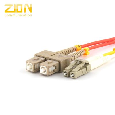 China Gigabit Ethernet SC to LC Duplex Multimode 62.5 / 125 μm Fiber Optic Patch Cord for sale