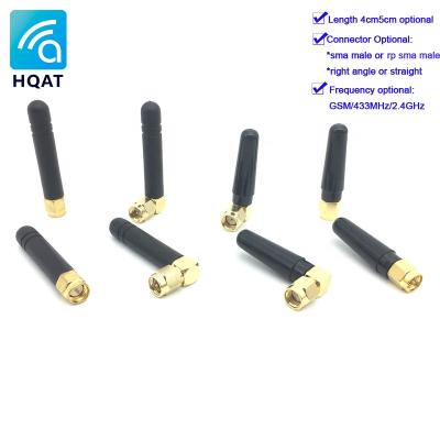 China LoRa Module High Quality 2dBi SMA GSM Mini Rubber Antenna AN-040-433 for sale