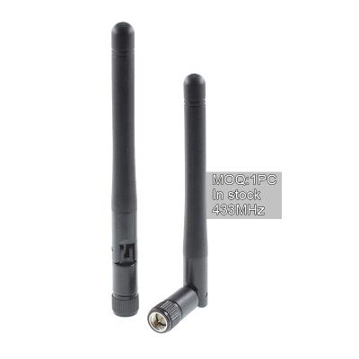 China High Gain Wireless Stubby Dipole Directional 3Dbi 433 MHz 433Mhz Antenna 433MHz Rubber Antenna With Sma for sale