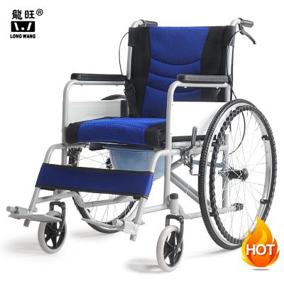 China Folding Type Directly Manual Convenient Multifunctional Lightweight Wheelchair Wheelchair Commode Transport Factory Price for sale