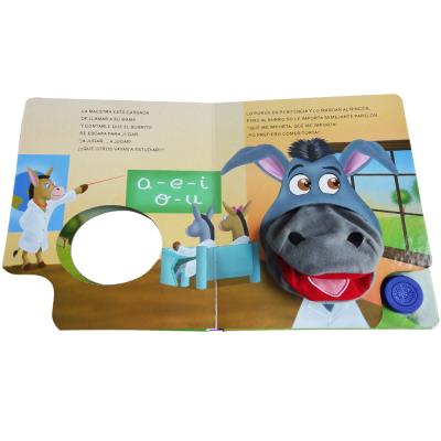 China paper & Cardboard Button 1 Kids Push Button Delicious Healthy Book With Puppet Hand Puppet Book With Healthy Module for sale