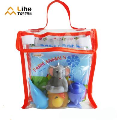 China Eco-friendly PEVA self-design baby bath book waterproof gift set with bath toys for sale