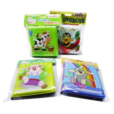 China Eco-friendly educational bath book baby peva book waterproof toy for kids, bubble bath book printing best price for sale