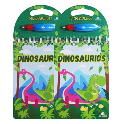 China Kids Drawing Intelligence High Quality Kids Magic Water Coloring Book, Reusable Dinosaur Water Drawing Book For Fun for sale