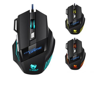 China 2020 Light Custom Ergonomic Logo RGB Custom Wired USB Portable Gaming Optical Mouse for sale