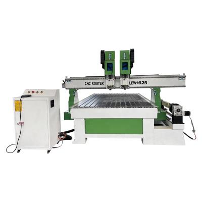 China Advertising Company 1625 4 Axis Wood Router 4 Axis Wood CNC Router Machine 1600*2500mm CNC Wood Carving Machine With Ce Certified for sale