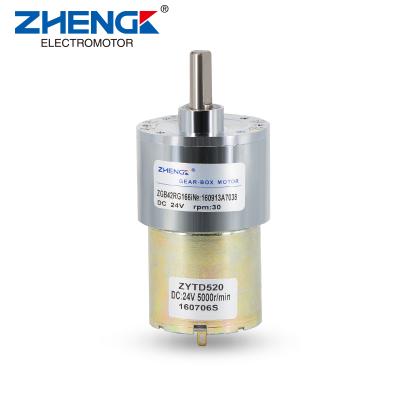 China ZHENGKE PMDC Drip-proof Micro Motor Diameter 42mm ZGB42RG 24V 100R For Home Appliance for sale