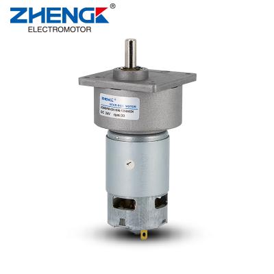 China ZHENGKE ZGB60FM 60mm Diameter 12v 24v 40w Dustproof Metal Gear DC Motor For Fan for sale