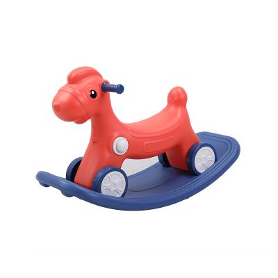 China Easy Assembly Kids Baby Kindergarten Children Toys Indoor Plastic Rocking Horse for sale