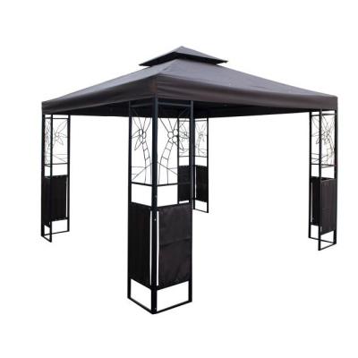 China Easy Assemble 2019 New Type All Weather Composite WPC Park Garden Steel Gazebo Pergola for sale