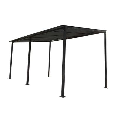 China Easily Assembled Garden Metal Gazebo Against Gutters With PC Cover for sale