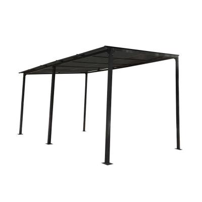 China Easy Assemble Gazebo Garden Metal Steel Gazebo Against Gutters With PC Cover for sale