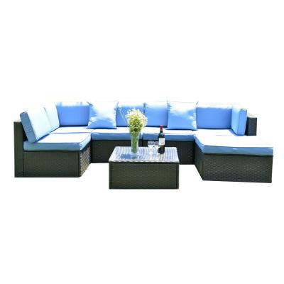 China Outdoor Furniture Comfortable Luxury Rattan Garden Sofa L Shape for sale