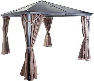 China Luxury Aluminum Custom Metal Frame Sail Gazebo Garden Gazebo Outdoor Apartment for sale