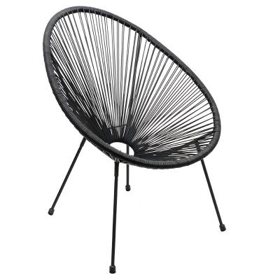 China New Fashion Modern Acapulco Chair Outdoor Leisure Steel Frame Rattan Beach Egg Chair for sale