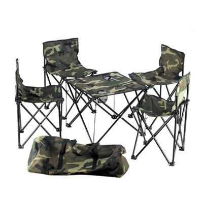 China Wholesale Camouflage Portable Folding Picnic Outdoor Rise Camping Foldable Table Chairs 83*23*38cm/3pcs for sale