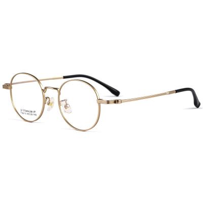 China For Reading Glasses Wholesale Custom Titanium Glasses Round Spectacle Eyeglasses Optical Frame for sale