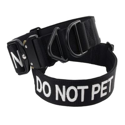 China Wholesale Heavy Duty Nylon Pet K9 Personalized Tactical Dog Collars For Large Dogs for sale