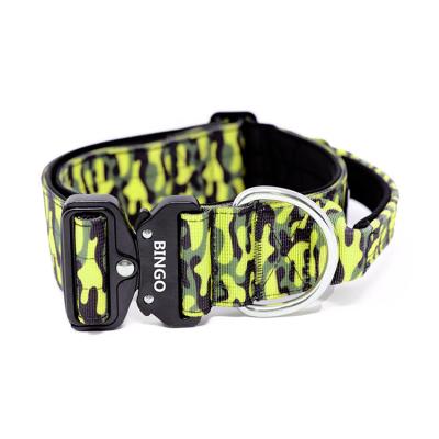 China 2 Inch K9 Dog Collars Quick Release Metal Buckle Personalized Military Dog Collar for sale