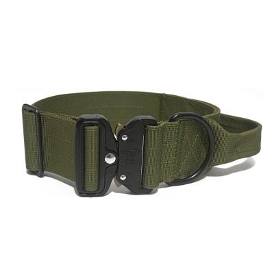 China Personalized 2 Inch Tactical Dog Collar with Handle and Metal Buckle for sale