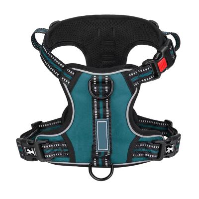 China New Dog Harness Padded Mesh Padded Dog Body Harness Reflective Dog Pet Harness Set for sale