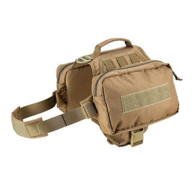 China Quick Release Dog Backpack Harness Military Tactical Dog Harness Vest with Pockets for Medium Large Dogs for sale