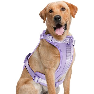 China Light Weight Padded Adjustable Breathable Soft Neoprene Dog Harness For Small Medium Large Dogs for sale